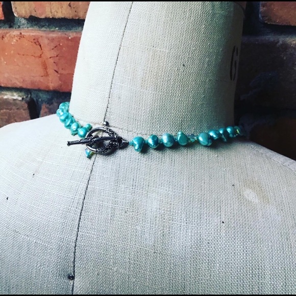 Handmade Ballerina in Aqua Nutcracker Christmas Necklace - Picture 9 of 12